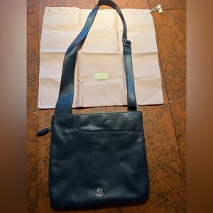 Radley London Leather Crossbody Satchel Navy
